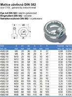 Matice s okem DIN 582 M8, ocel C15E, galvanicky pozinkovaná - 2/3