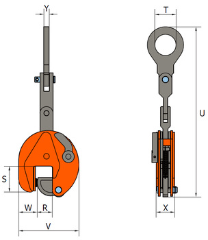 Vertikální svěrka VEMPW 4,5 t, 0-45 mm - 2