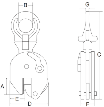 Vertikální svěrka CU-H 6 t, 0-32 mm - 2