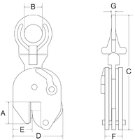 Vertikální svěrka CU-H 6 t, 0-32 mm - 2/3