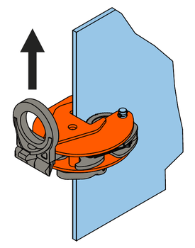 Vertikální svěrka VEUW-H 1t, Extra-Hart, 0-25mm - 3