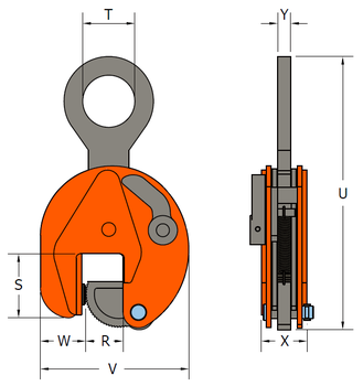 Vertikální svěrka VCW 4,5 t, 0-25 mm - 3